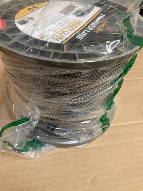 Photo 1 of A ANLEOLIFE 5-Pound Heavy Duty Square .095-Inch-by-1280-ft String Trimmer Line in Spool, with Built-in Line Cutter