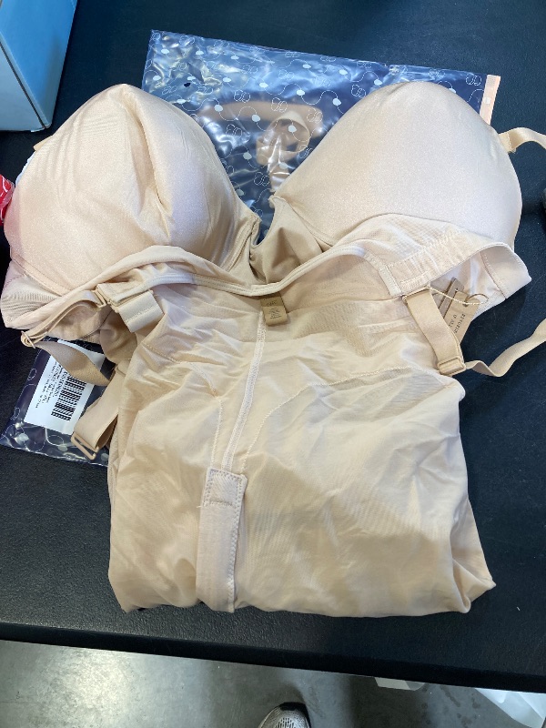 Photo 1 of SHAPELLX Shapewear Tummy Contro Backless Body Bra Shaper Womens Plus Size Plunge Invishaper Low Back Short Bodysuit 3XL+