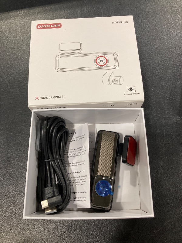 Photo 1 of 1080P Dash Camera for Cars - Mini Dash Cam with App Control with ADAS Assistive Driving / 150° Wide Angle/WDR/HDR/G-Sensor/Loop Recording/Night Vision + 64G Card