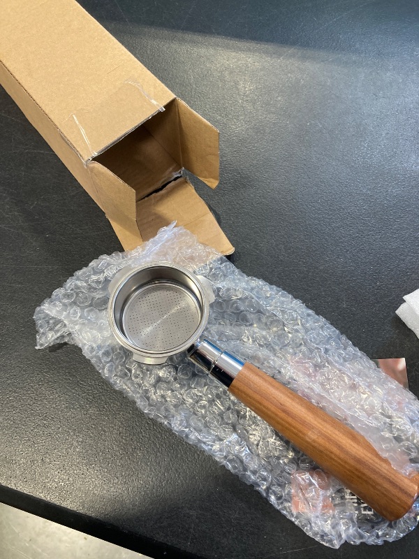 Photo 1 of 51mm Portafilter for CASABREWS 3700/CM5418, Dual Spout Espresso Handle with Siam Rosewood Grip & 304 Stainless Steel Basket