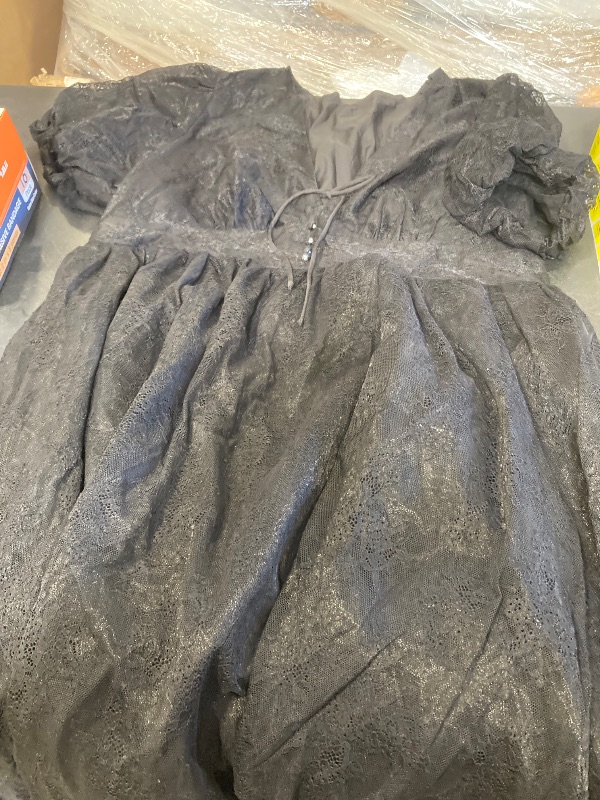 Photo 1 of 3XL- EYWOL Plus Size Black Dresses for Curvy Women: Cocktail Dress Midi - Black Funeral Dresses for Women - A Line Elegant Dress