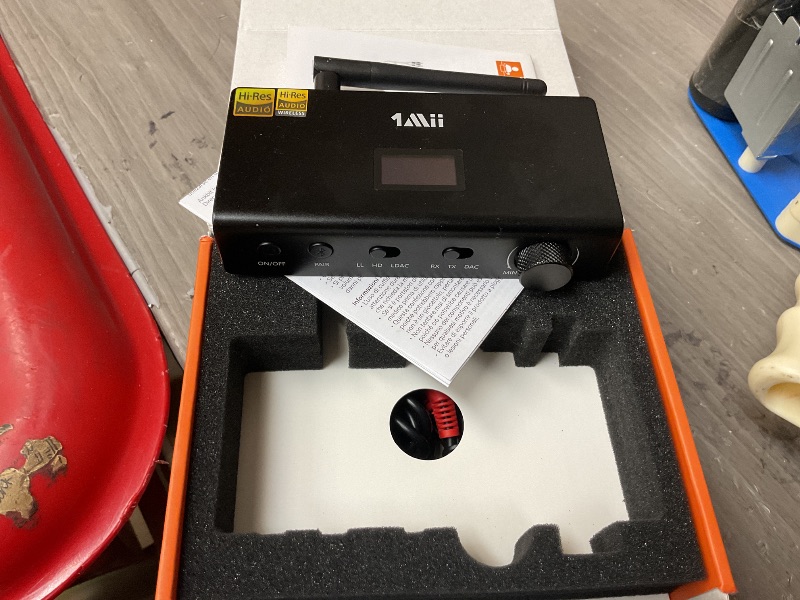 Photo 1 of 1Mii DS700 HiFi Bluetooth Audio Transmitter Receiver for TV, Long Range Wireless Adapter with Audiophile DAC, LDAC/aptX HD/aptX LL, OLED Display, Optical & Coaxial Input/Output, RCA Output Only