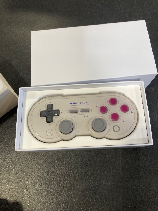 Photo 1 of 8BitDo SN30 Pro Bluetooth Controller with Hall Effect Joysticks, Rumble Vibration, and Turbo Function, Compatible with Switch/Switch 2, PC, macOS, Android, Steam Deck & Raspberry Pi (G Classic)