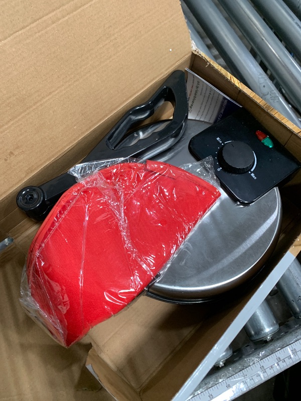 Photo 1 of *******************MISSING THE HANDLE**************
10inch Roti Maker by StarBlue with FREE Roti Warmer and Removable Handle - The automatic Stainless Steel Non-Stick Electric machine to make Indian style Chapati, Tortilla, Roti AC 110V 50/60Hz 1200W