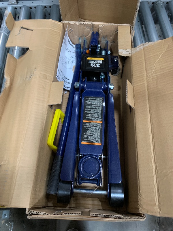 Photo 1 of **********NON-FUNCTIONAL, FOR PARTS ONLY************
BIG RED 2.5 Ton (5,000 lb) Low Profile Hydraulic Trolly Jack, Blue, AT825051UR