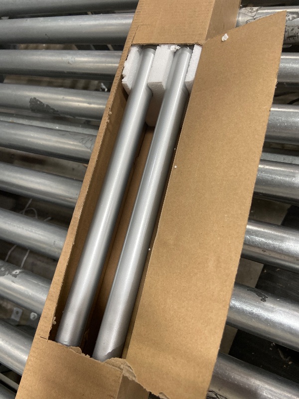 Photo 1 of 1 Inch Curtain Rods 72 to 144 Inches (6 to 12 ft) Telescoping Single Drapery Rod, USFOOK Heavy Duty Curtain Rods for Windows with Silver Decorative Translucent Finials