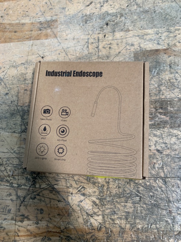 Photo 1 of **POSSIBLY FOR PARTS/ ISSUES CONNECTING WITH CELLPHONES** Pemamnov Dual-Lens Endoscope Camera with Light,Borescope with 8 Adjustable LED Lights 1920P HD,16.5ft Semi-Rigid,IP67Waterproof USB Inspection Camera for iPhone,Gadgets for Men…