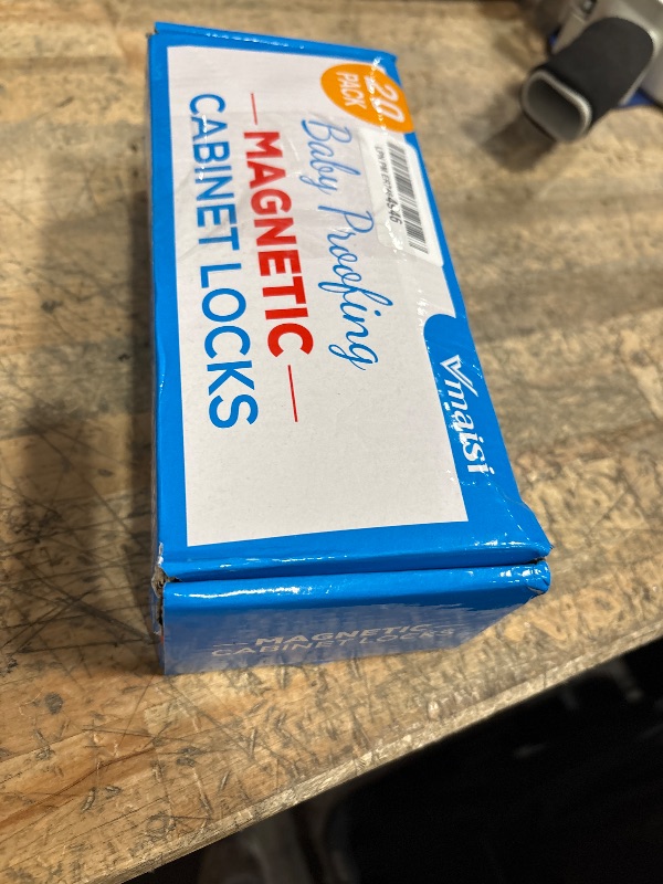 Photo 1 of 20 Pack Magnetic Cabinet Locks Baby Proofing - Vmaisi Children Proof Cupboard Drawers Latches - Adhesive Easy Installation