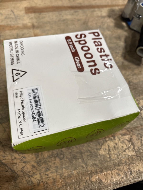 Photo 1 of 168pc 6.8" Clear Plastic Spoons Heavy Duty with Heat Resistant & BPA Free, Solid and Durable Plastic Cutlery, Premium Disposable Spoons for Party Supply