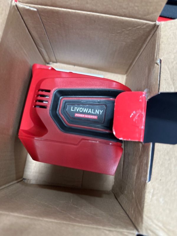 Photo 1 of *** PARTIAL SET *** 2PCS 200W Power Inverter for Milwaukee, LIVOWALNY DC 18V to AC 110-120V Battery Inverter, Portable Battery Adapter Phone Charger Converter 2 USB & 1 Type-C & 1 AC for Camping Essentials (Tool Only)