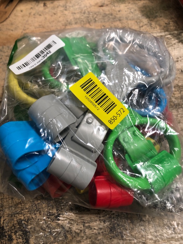 Photo 1 of 10pcs Walk Assistant Plastic Baby Crib Pull Rings for Baby Cot Hanging Rings for Infant Toddler Practice Tool