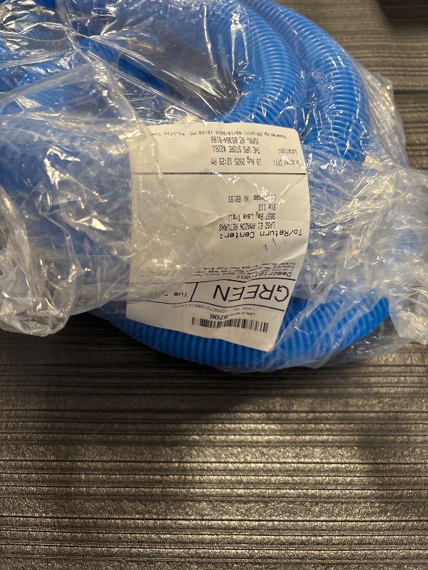 Photo 1 of 1-1/2-Inch Pool Hoses for Above Ground Pools with Clamps - 1.5" Diameterd Replacement Pool Pump Hose Compatible with Intex Coleman Skimmer Surface Pool Pump (Blue -3 Pack)