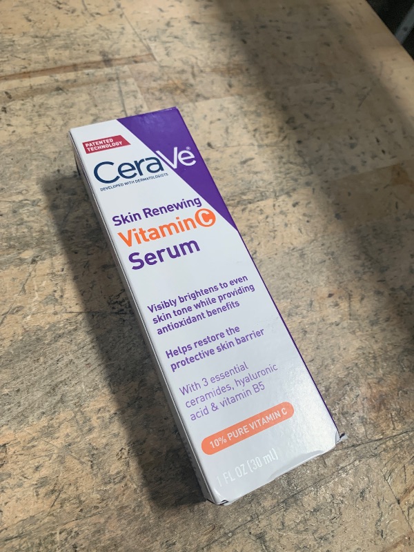 Photo 1 of CeraVe Vitamin C Serum with Hyaluronic Acid, Skin Brightening Serum for Face with 10% Pure Vitamin C, Fragrance Free, 1 Fl. Oz
