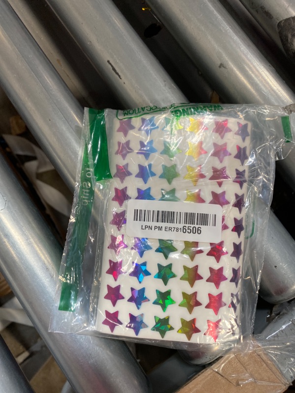 Photo 1 of 1620 Holographic Rainbow Small Star Stickers for Kids Reward, Behavior Chart, Student Planner and School Classroom Teacher Supplies, 0.6" Diameter