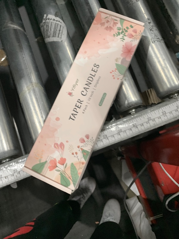 Photo 1 of 10 Inch Gradient-Pink Taper Candles, 4 Packs Unscented Candlesticks for Dinner, Wedding, Valentine’s Day and Home Decoration, Dripless and Smokeless, 8-10 Hours Burn
