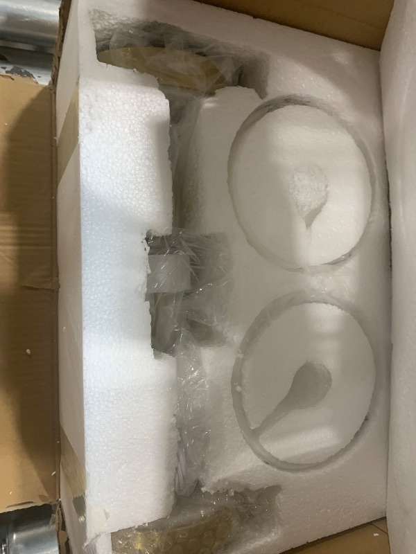 Photo 1 of *****************One lamp shade is broken*************
Oneach 9" Cordless Table Lamps Set of 2, Gold Rechargeable Battery Operated Lamp, 3-Way Stepless Dimming Touch Mushroom Lamps, Small Glass Nightlight for Bedroom Dining Table Living Room Shelf Decor