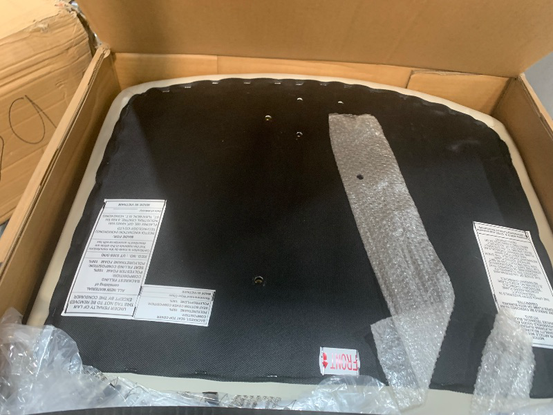 Photo 1 of (UNTESTED) (PARTIAL SET) Marsail Armless-Office Desk Chair with Wheels: PU Leather Cross Legged Wide Chair,Comfortable Adjustable Swivel Computer Task Chairs for Home,Office,Make Up,Small Space,Bed Room(Light Beige)