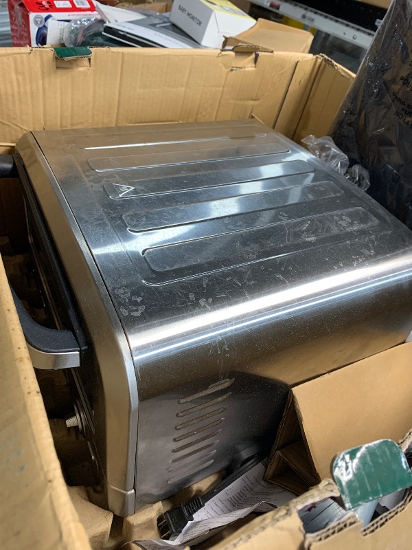 Photo 1 of (used)Cuisinart Indoor Pizza Oven – Versatile Temp range reaches 700°F – Bake 12” Pizzas in Minutes – Portable Countertop Pizza Oven – Stainless Steel – CPZ-120