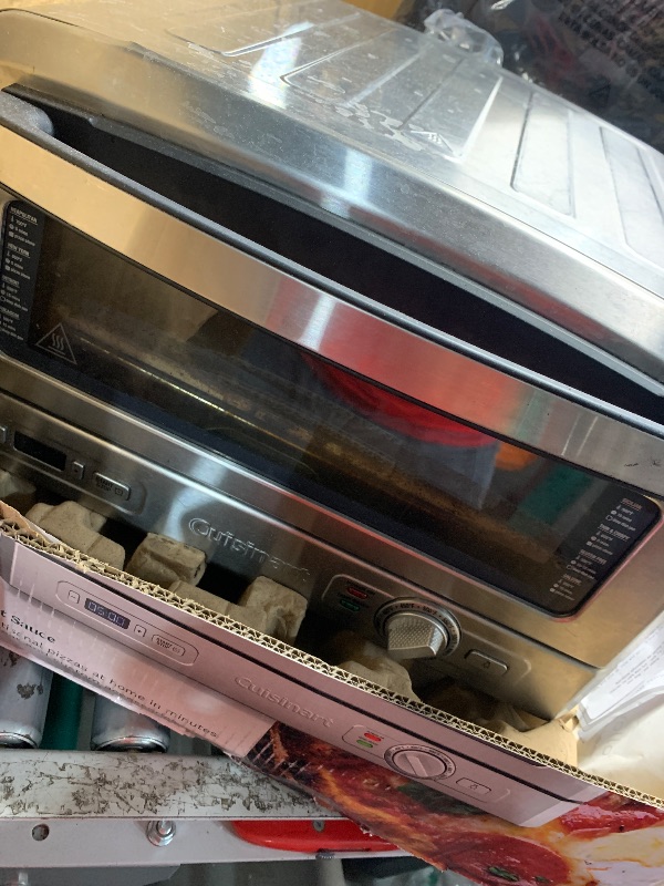 Photo 1 of (used)Cuisinart Indoor Pizza Oven – Versatile Temp range reaches 700°F – Bake 12” Pizzas in Minutes – Portable Countertop Pizza Oven – Stainless Steel – CPZ-120
