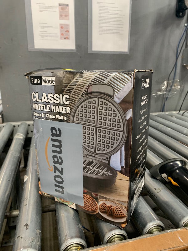 Photo 1 of *** PRE-USED/DIRTY NEEDS CLEANING *** FineMade 7 Inches Round Classic Waffle Maker Machine, Mini Waffle Maker, Non-stick Waffle Irons, Thin Waffle Maker Crispy, Black