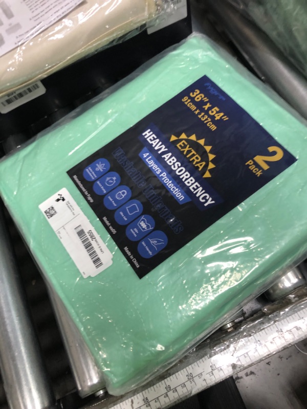 Photo 1 of 2 Pack 36” x 54” Extra Heavy Absorbency Washable Underpads, Waterproof Nursing Pads Incontinence Bed Pads, Reusable Washable Pee Pads for Dogs, Diaper Changing & Adults, Mattress Protector