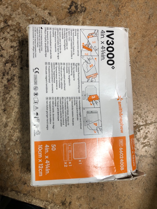 Photo 1 of 4008 Dressing IV3000 Wound LF Sterile Transp Film 4x4-3/4" 50 Per Pack Part No. 4008 by- Smith & Nephew Wound Care