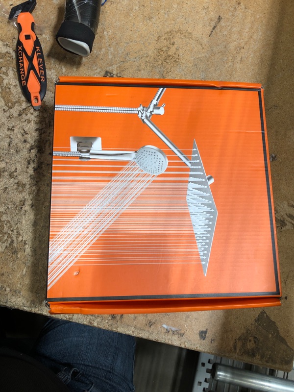 Photo 1 of 10 inch Rainfall Shower Head Combo Stainless Steel, THE FIRST WATERFALL mode, 10 Inch Rain Shower Head with Handheld 6 Spray Modes High Pressure, Overhead Shower Adjustable Extension Arm,Chrome