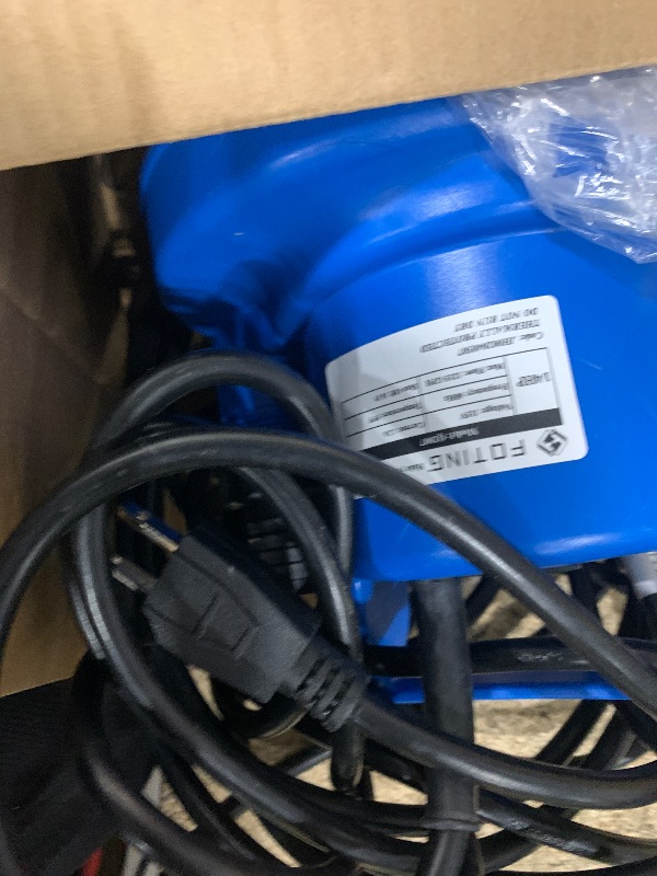 Photo 1 of 2025 FOTING Portable Sump Pump Water Pump 1215GPH,1/4HP,25ft Power Cord for Garden Pond,Basement Pool Drainage and Hot Tub,Thermoplastic Submersible Pump Lowest Sucking Level 1/5inch,