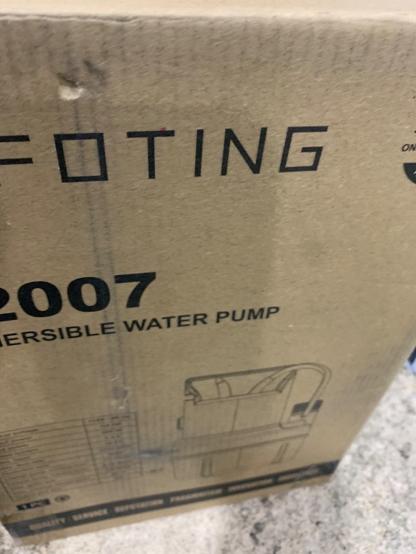 Photo 1 of 2025 FOTING Portable Sump Pump Water Pump 1215GPH,1/4HP,25ft Power Cord for Garden Pond,Basement Pool Drainage and Hot Tub,Thermoplastic Submersible Pump Lowest Sucking Level 1/5inch,