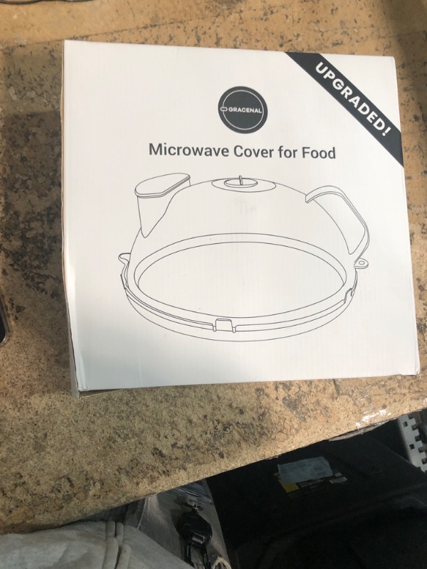 Photo 1 of **HAS MINOR DAMAGES/ SEE CLERK NOTES** Microwave Splatter Cover for Food, Upgraded Microwave Cover with Water Steamer, Integrated Handle, Plate Covers, Splatter Guard, Cookware Lid, House Essentials for Gift, 10 Inch