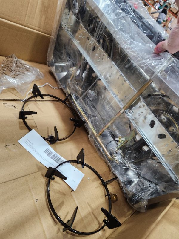 Photo 1 of ***************Missing parts/minor damage************
Outdoor & Indoor Portable Propane Stove, Single & Double Burners with Gas Premium Hose for Backyard Kitchen, Camping Grill, Hiking Cooking, Outdoor Recreation (RQ62-LARGE,2Burners)