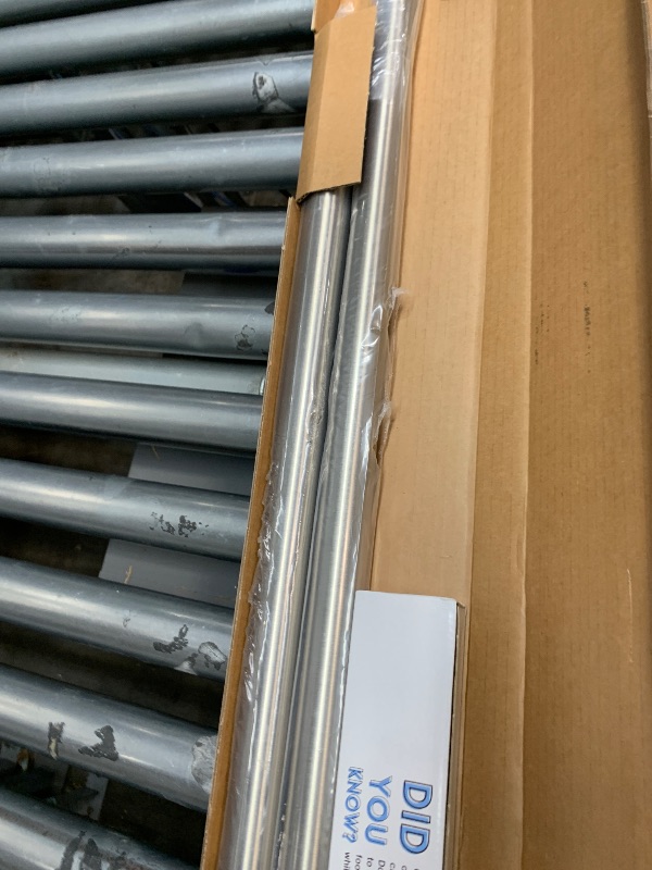 Photo 1 of BlastHome® Non-Adjustable Luxury Curtain Rods for Windows, 1 ¼” Rod Set, 7 foot Fixed Length (Two Rods Connect for a Seamless Look), Brushed Nickel