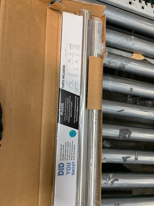 Photo 1 of BlastHome® Non-Adjustable Luxury Curtain Rods for Windows, 1 ¼” Rod Set, 7 foot Fixed Length (Two Rods Connect for a Seamless Look), Brushed Nickel