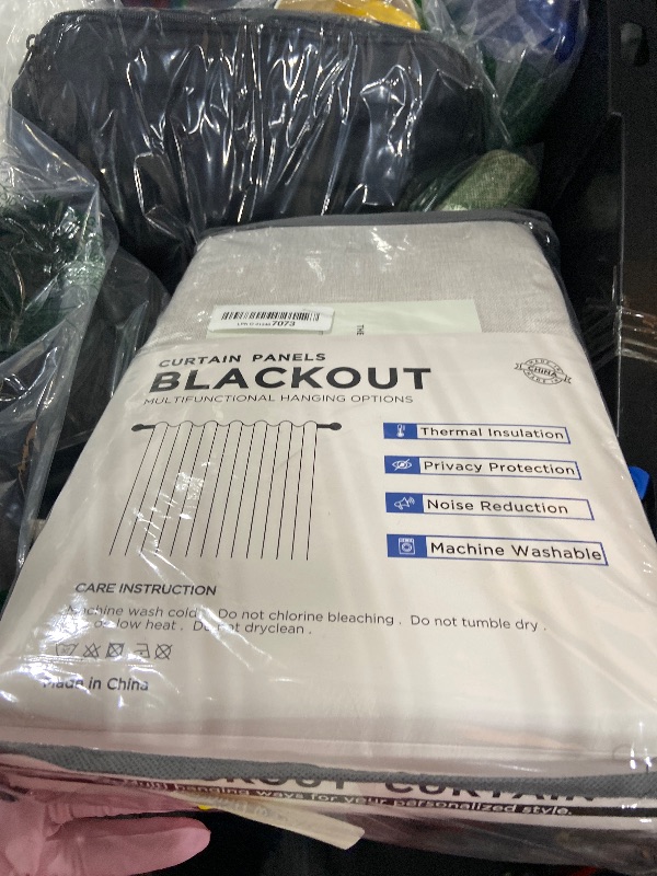 Photo 1 of  **PHOTO FOR REFERENCE/POSSIBLE PARTIAL SET LOOKS LIKE ONLY 1 PANEL** Blackout Linen Textured Curtains for Bedroom Solid Thermal Insulated Natural Beige Grommet Room Darkening Curtains & Drapes Luxury Decor for Living Room Nursery