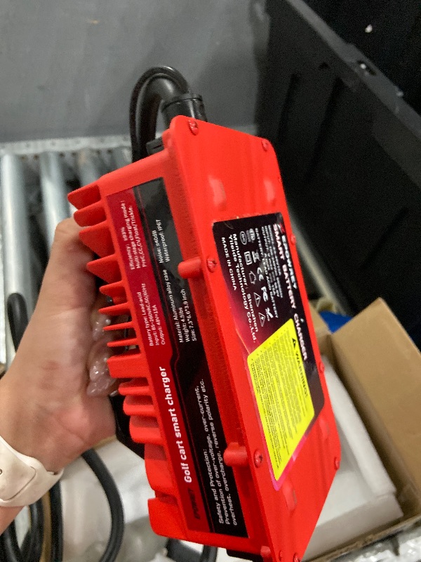 Photo 1 of **POSSIBLY FOR PARTS/UNKNOWN DAMAGES** EPOWREY 15 AMP 48 Volt Golf Cart Battery Charger for Club Car 3-Pin Round Plug,for Lead Acid Battery