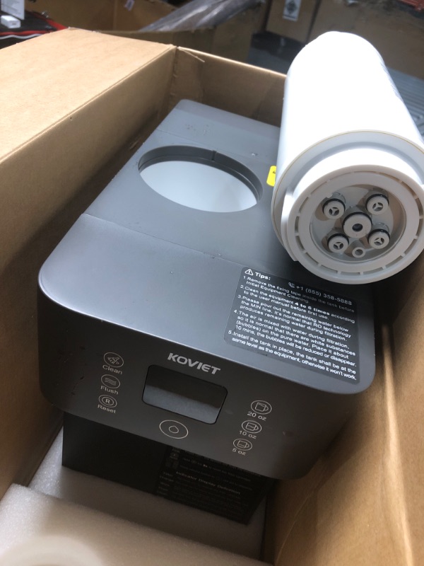 Photo 1 of (used item) KOVIET CF01 Reverse Osmosis Countertop Water Filter, 8 Stage Nano RO Water Filtration System, Home Water Purifier, 4:1 Pure to Drain Ratio, No Installation Required, Grey