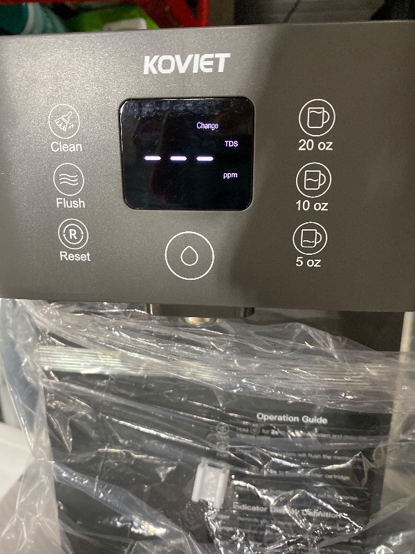 Photo 1 of (used item) KOVIET CF01 Reverse Osmosis Countertop Water Filter, 8 Stage Nano RO Water Filtration System, Home Water Purifier, 4:1 Pure to Drain Ratio, No Installation Required, Grey