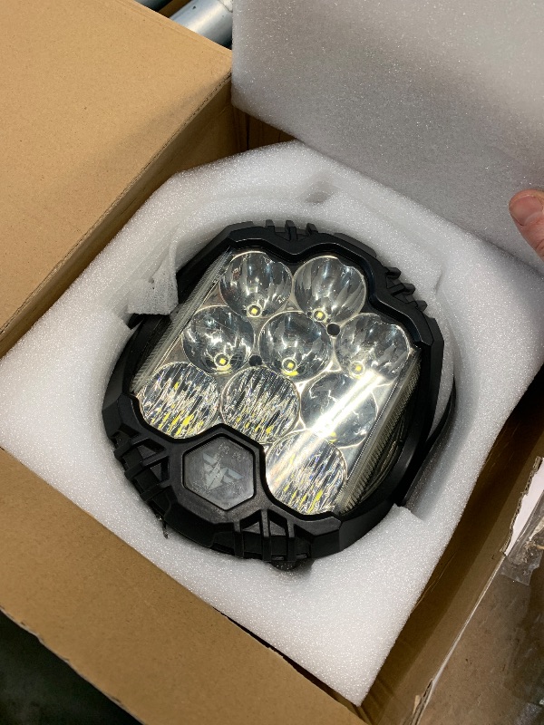 Photo 1 of (UNTESTED) (HARDWIRE REQUIRED) 8 Inch 100W LED Driving Light Compatible with Wrangler Offroad Vehicle ATV UTV Golf cart Lighting Trucks Pickup f150 Work Light, Pack of 1