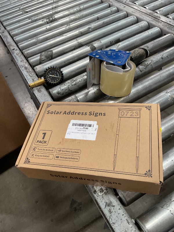 Photo 1 of Solar Address Sign, House Numbers for Outside Double Side, 12 Modes Lighted Address Plaque Outdoor Waterproof, Illuminated LED Address Numbers for Yard Home Mailbox, 1 Pack