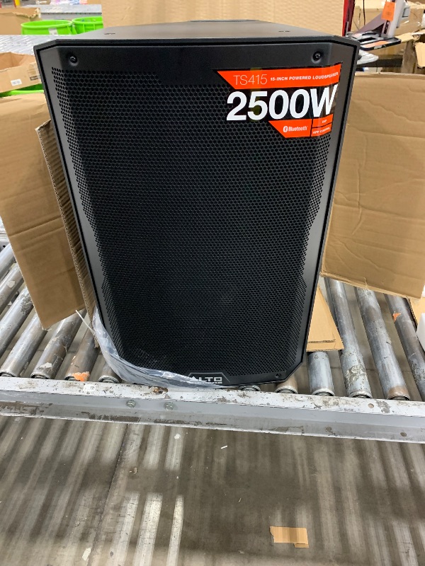 Photo 1 of ***USED - UNABLE TO TEST***
ALTO TS415 2500W 15" Powered PA Speaker with 3 Channel Mixer, Bluetooth Streaming, Wireless Loudspeaker Linking, DSP and ALTO App