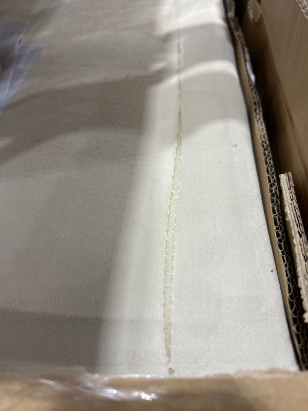 Photo 1 of (part only: headboard)YOPTO Velvet Twin Size Upholstered Daybed with Ergonomic Design Backrest & 2 Drawers, Sofa Bed w/Classic Striped Headboard for Bedroom, Living Room, Guest Room,No Box Spring Needed,Beige