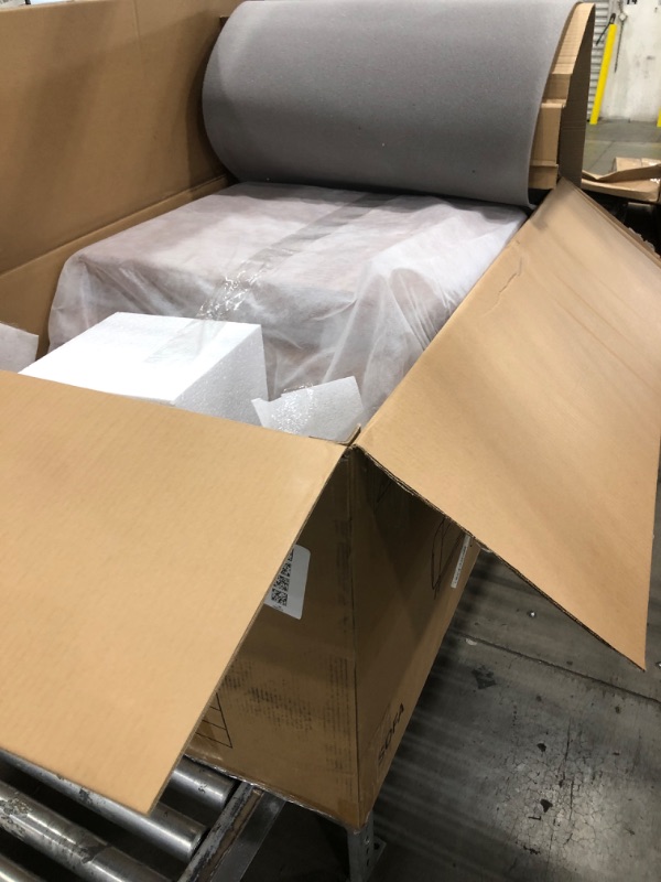 Photo 1 of *partial set *ALIVING Sofa Power Recliner, Zero Wall Reclining Three Seat Top-Grain Leather Couch with Drop-Down Table Tray, USB Charging & Side Pockets, Orange Brown