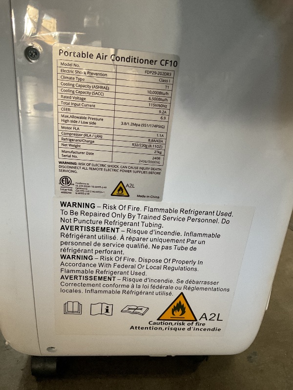 Photo 1 of 10000 BTU Portable Air Conditioner, Quiet and Energy Efficient Portable AC Unit with Fan, Dehumidifier, Remote, 24Hour Timer, Cools Spaces up to 450 Sq.Ft for Home, Office, Bedroom