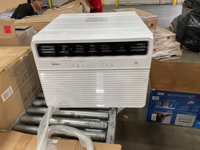 Photo 1 of Midea 24,000 BTU Smart Inverter Window Air Conditioner with APP, Alexa Control, 230V AC Unit Cools up to 15,00 Sq. Ft, Quiet Operation, Energy Saving, Remote & Easy Installation Kit, White