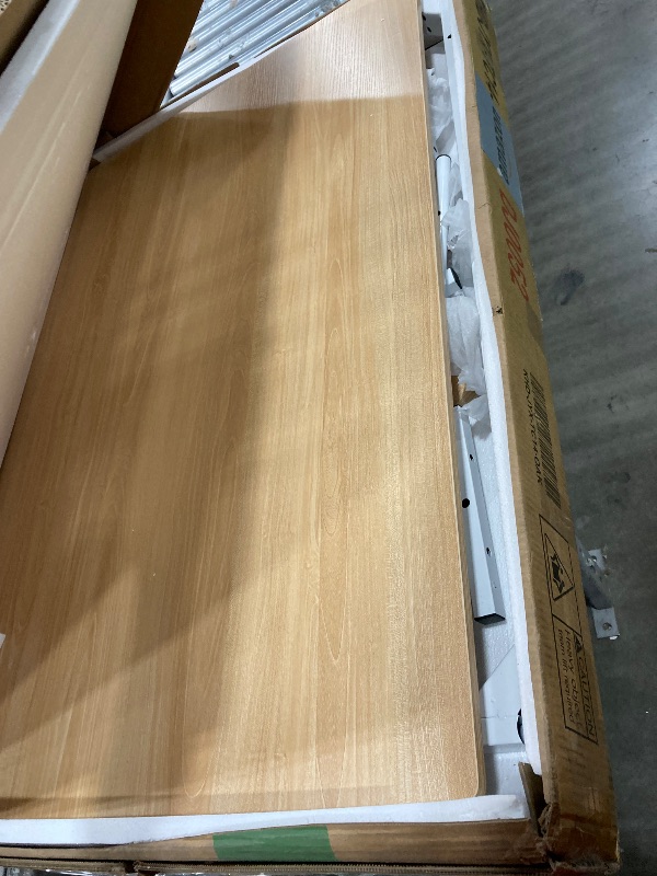 Photo 1 of **********************missing hardware**************************
VECELO Kitchen Table and Chairs for 4, Dining Room Set with Chairs/Stools, Heavy-Duty Metal Frame with Wooden Tabletop for Small Spaces, Easy Assembly, Natural Oak