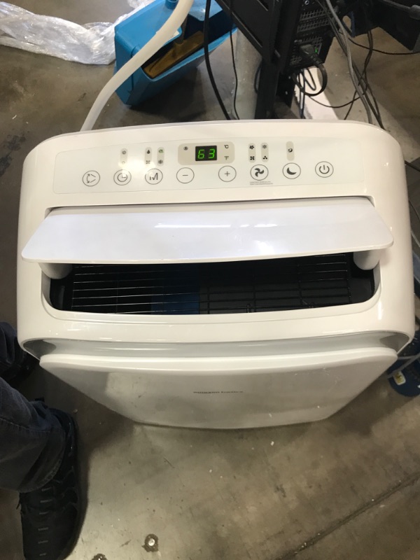 Photo 1 of  BROKEN WHEEL*
Amazon Basics 3-In-1 Portable Air Conditioner, 12000 BTU (ASHRAE), Cools Up to 550 Sqf, Portable AC with Cool/Dry (Dehumidifier)/Fan-Only Functions, Auto Mode, Sleep Mode, Timer, White