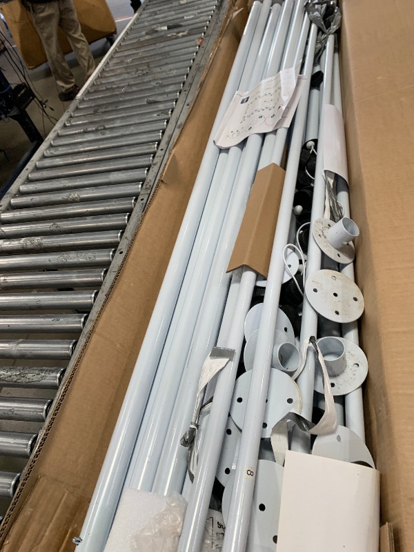 Photo 1 of * not complete set ***DWVO 20x30FT Heavy Duty Party PVC White Tent Wedding Event Shelters Upgraded Galvanized Ripple Canopy with Large Roof Removable Sidewalls & 3 Storage Bags 600D Oxford Commercial