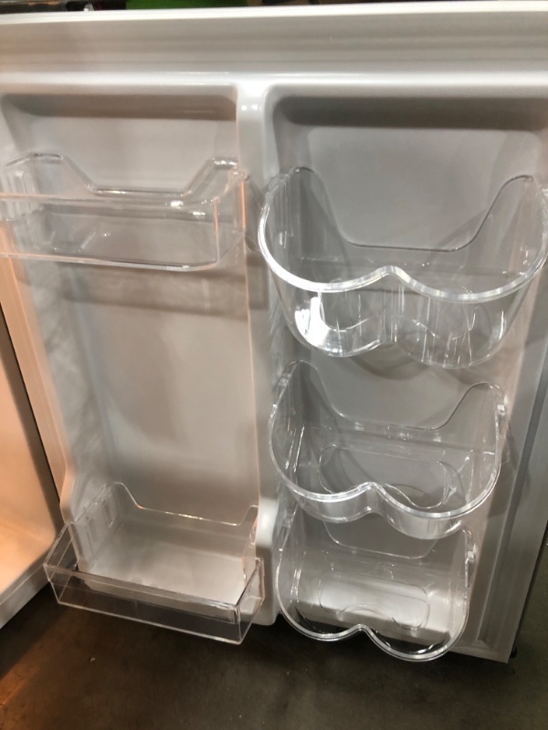 Photo 1 of **see notes**Frigidaire EFR3A1 Compact Small Top-Freezer Refrigerator, Stainless Steel Mini Bar Fridge, Platinum Series-21.26" D x 17.83" W x 33.5" H, 3.2 cu ft Double Door