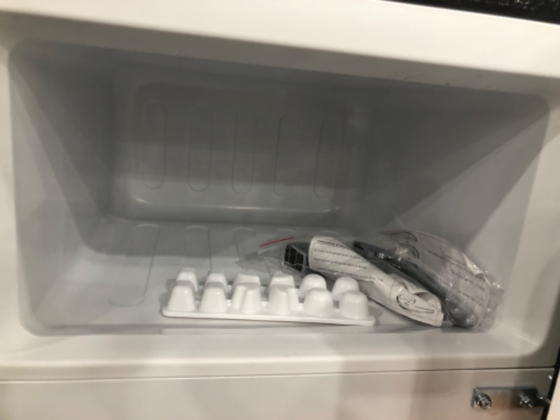 Photo 1 of **see notes**Frigidaire EFR3A1 Compact Small Top-Freezer Refrigerator, Stainless Steel Mini Bar Fridge, Platinum Series-21.26" D x 17.83" W x 33.5" H, 3.2 cu ft Double Door