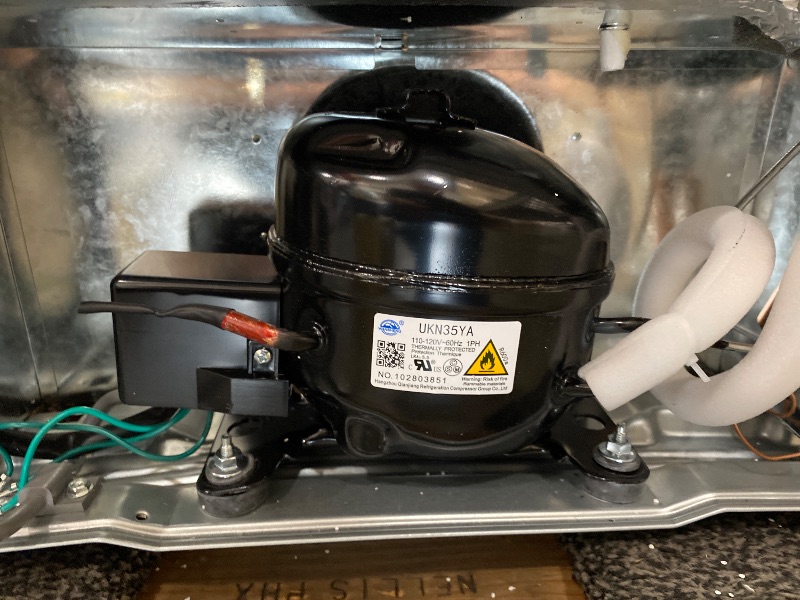 Photo 1 of ** damage **Danby DAR032B2SLM 3.2 cu. ft. Compact Fridge in Stainless Steel